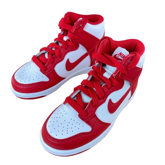 Nike Other - Nike Dunk High (PS) Little Kids Size 11c & 12c White University Red Brand New!